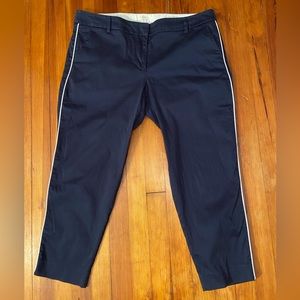 J.Crew Factory Size 14 Cropped Pants with White Pinstripe